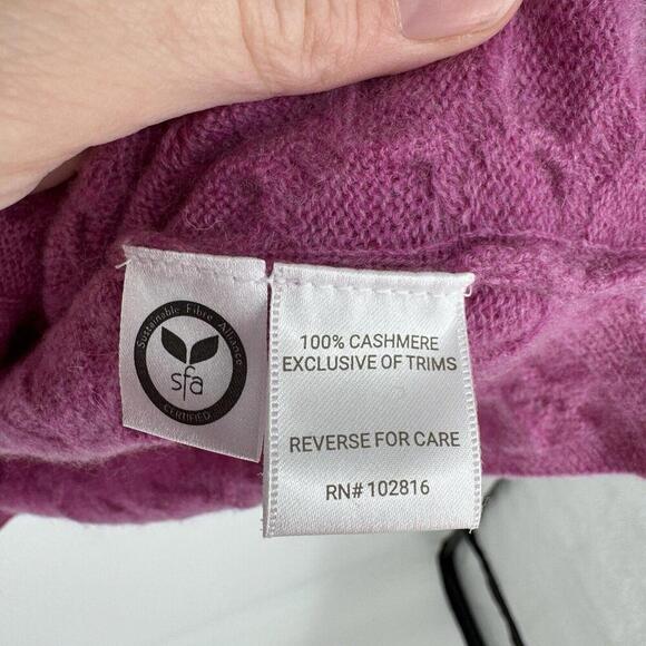 Sundance sweater womens small S pink cable knit cashmere cozy workwear office - Picture 4 of 7